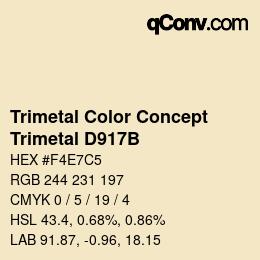 Color code: Trimetal Color Concept - Trimetal D917B | qconv.com