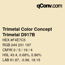 カラーコード: Trimetal Color Concept - Trimetal D917B | qconv.com
