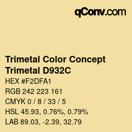 Farbcode: Trimetal Color Concept - Trimetal D932C | qconv.com