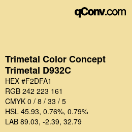 Color code: Trimetal Color Concept - Trimetal D932C | qconv.com