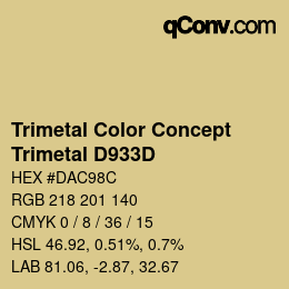 カラーコード: Trimetal Color Concept - Trimetal D933D | qconv.com