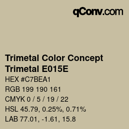 Color code: Trimetal Color Concept - Trimetal E015E | qconv.com