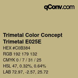 Color code: Trimetal Color Concept - Trimetal E025E | qconv.com