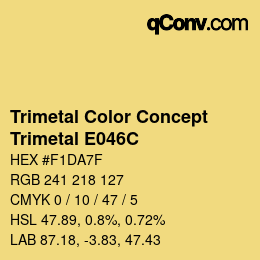 カラーコード: Trimetal Color Concept - Trimetal E046C | qconv.com