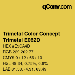 カラーコード: Trimetal Color Concept - Trimetal E062D | qconv.com