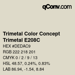 Color code: Trimetal Color Concept - Trimetal E208C | qconv.com