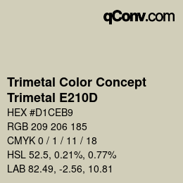 Color code: Trimetal Color Concept - Trimetal E210D | qconv.com