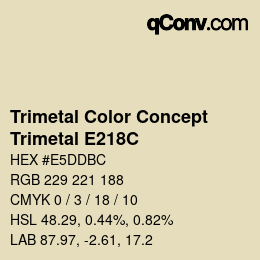 Color code: Trimetal Color Concept - Trimetal E218C | qconv.com