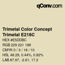 Code couleur: Trimetal Color Concept - Trimetal E218C | qconv.com