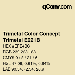 カラーコード: Trimetal Color Concept - Trimetal E221B | qconv.com