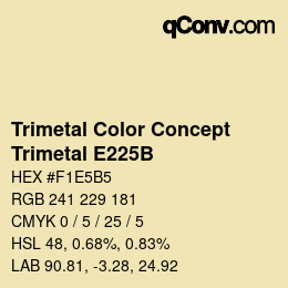 Color code: Trimetal Color Concept - Trimetal E225B | qconv.com