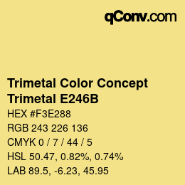 Color code: Trimetal Color Concept - Trimetal E246B | qconv.com