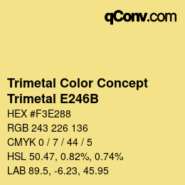 カラーコード: Trimetal Color Concept - Trimetal E246B | qconv.com