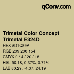 カラーコード: Trimetal Color Concept - Trimetal E324D | qconv.com