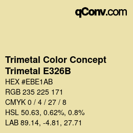 Color code: Trimetal Color Concept - Trimetal E326B | qconv.com
