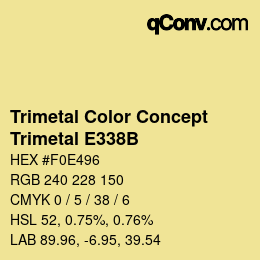 Color code: Trimetal Color Concept - Trimetal E338B | qconv.com