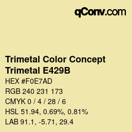 Color code: Trimetal Color Concept - Trimetal E429B | qconv.com