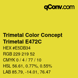 Color code: Trimetal Color Concept - Trimetal E472C | qconv.com