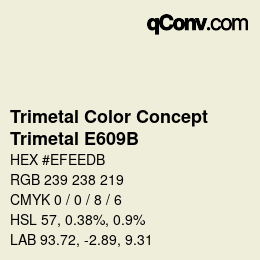 Color code: Trimetal Color Concept - Trimetal E609B | qconv.com