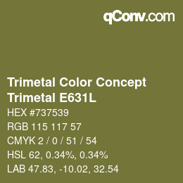 Color code: Trimetal Color Concept - Trimetal E631L | qconv.com