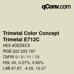 Código de color: Trimetal Color Concept - Trimetal E712C | qconv.com