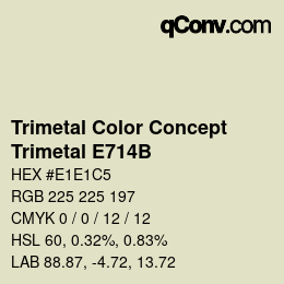 Color code: Trimetal Color Concept - Trimetal E714B | qconv.com