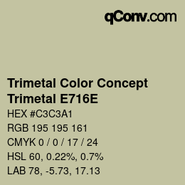 Farbcode: Trimetal Color Concept - Trimetal E716E | qconv.com