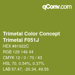 Color code: Trimetal Color Concept - Trimetal F051J | qconv.com