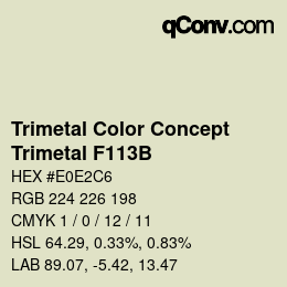 Color code: Trimetal Color Concept - Trimetal F113B | qconv.com