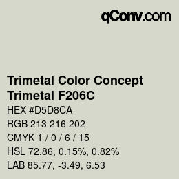 カラーコード: Trimetal Color Concept - Trimetal F206C | qconv.com