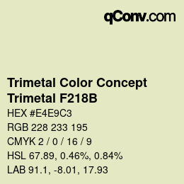 カラーコード: Trimetal Color Concept - Trimetal F218B | qconv.com