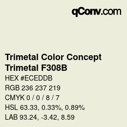 カラーコード: Trimetal Color Concept - Trimetal F308B | qconv.com