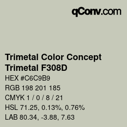 カラーコード: Trimetal Color Concept - Trimetal F308D | qconv.com