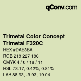 カラーコード: Trimetal Color Concept - Trimetal F320C | qconv.com