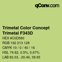 Color code: Trimetal Color Concept - Trimetal F343D | qconv.com