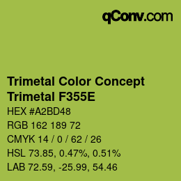 Farbcode: Trimetal Color Concept - Trimetal F355E | qconv.com