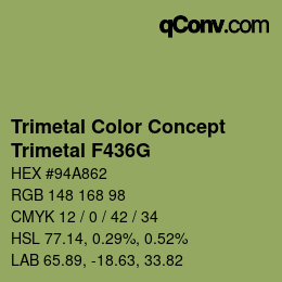Color code: Trimetal Color Concept - Trimetal F436G | qconv.com