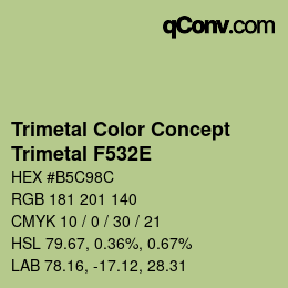 Color code: Trimetal Color Concept - Trimetal F532E | qconv.com