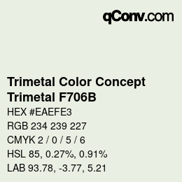 Color code: Trimetal Color Concept - Trimetal F706B | qconv.com