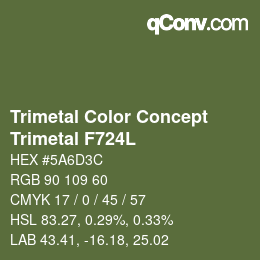 カラーコード: Trimetal Color Concept - Trimetal F724L | qconv.com