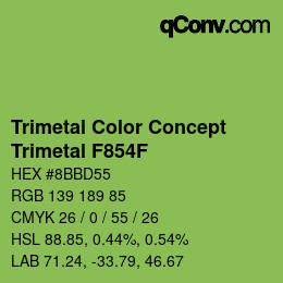 Color code: Trimetal Color Concept - Trimetal F854F | qconv.com