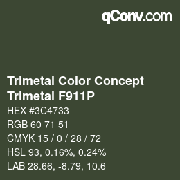 Color code: Trimetal Color Concept - Trimetal F911P | qconv.com