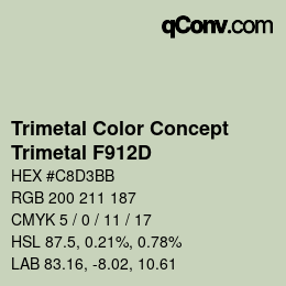 Farbcode: Trimetal Color Concept - Trimetal F912D | qconv.com