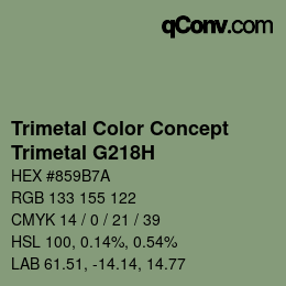 Farbcode: Trimetal Color Concept - Trimetal G218H | qconv.com