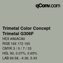 Color code: Trimetal Color Concept - Trimetal G306F | qconv.com