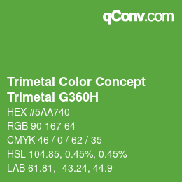 カラーコード: Trimetal Color Concept - Trimetal G360H | qconv.com
