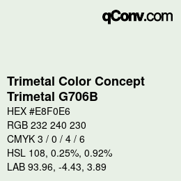 Color code: Trimetal Color Concept - Trimetal G706B | qconv.com