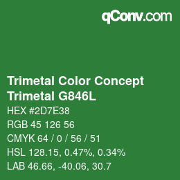 Code couleur: Trimetal Color Concept - Trimetal G846L | qconv.com