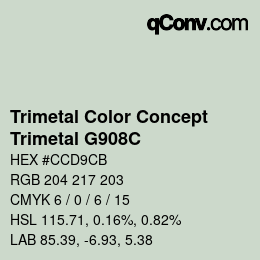 Farbcode: Trimetal Color Concept - Trimetal G908C | qconv.com