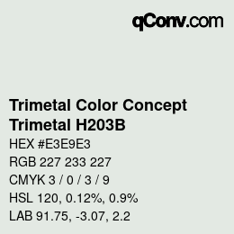 Color code: Trimetal Color Concept - Trimetal H203B | qconv.com